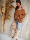 Oversized cardigan with caramel braid 0587 - Online store - Boutique